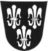 Das Wappen von Auchsesheim - drei symbolisierte Lilienblten -